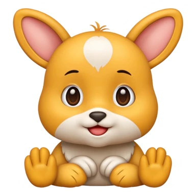 Labubu character, cute and expressive, iOS emoji style sticker