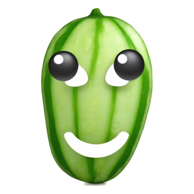 Smiley face with cucumber slices covering eyes  sticker