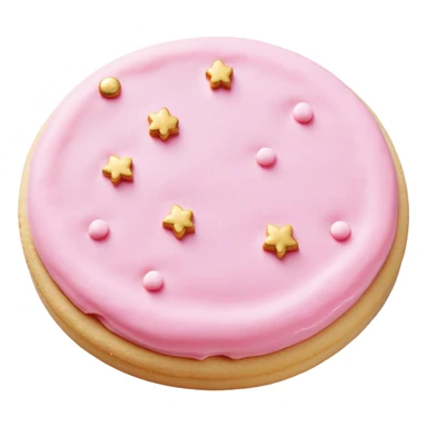 pink buttercream sugar cookies with gold sprinkles  sticker