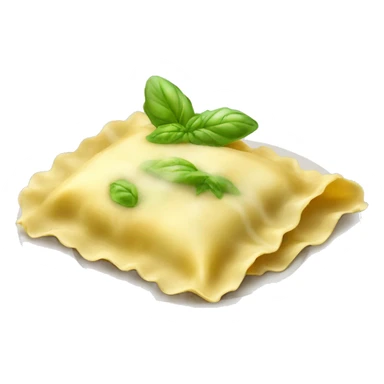 Ravioli with basilic sticker