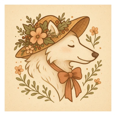 Give the Overwolf logo a cute cottagecore makeover sticker