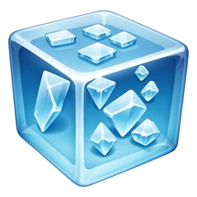 frozen ice cube sticker