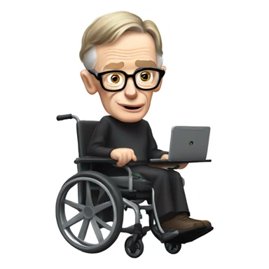Stephan Hawkins in a wheelchair sticker