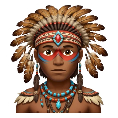 elemental tribal man sticker