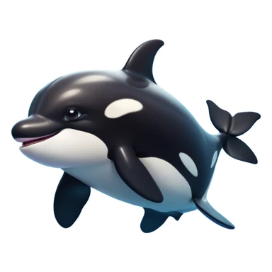 Cinematic Comical orca Portrait Emoji, Head tilted dramatically with an exaggeratedly shocked expression, featuring a sleek black-and-white body with wide, comically expressive eyes full of playful disbelief and animated flippers, Simplified yet hilariously expressive features, highly detailed, glowing with a slightly sassy oceanic glow, high shine, dramatic yet playful, stylized with an air of cheeky marine mischief, soft glowing outline, capturing the essence of a meme-worthy orca that looks ready to make waves with its hilariously dramatic antics! sticker
