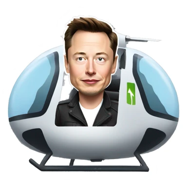 
Elon Musk on a helicopter sticker