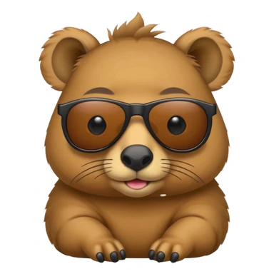 Baby cappybara with sunglasses sticker