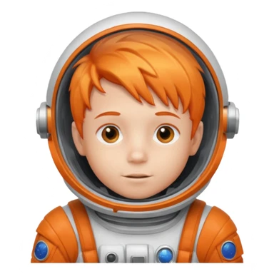 Astronaut boy kid with orange hair sticker