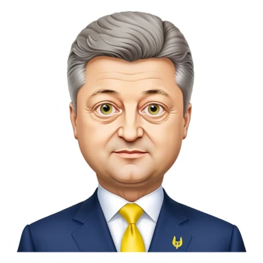 Super realistic President of Ukraine Petro Poroshenko at his inauguration sticker