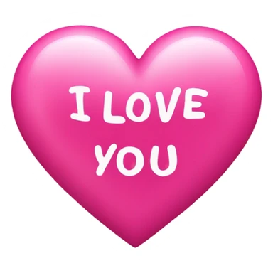 Pink heart that says “I love you”  sticker
