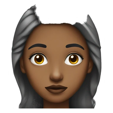 girl with make up staring out sticker