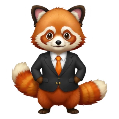 red panda with laywer hair sticker