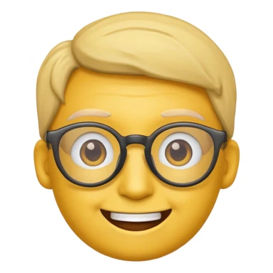 An emoji head with glasses based on the provided photo, variation 7. sticker