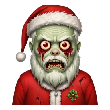 zombi santa sticker