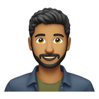 sri lankan 25 year old handsome and stylish guy with a beard sticker