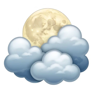 Moonlight with clouds sticker