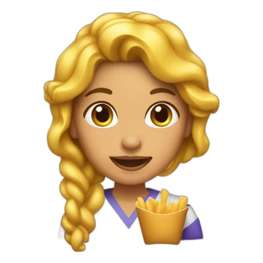 Mujer que vende papas fritas sticker