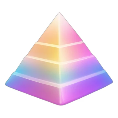 Pastel Gradient Hue Bismuth Pyramid sticker
