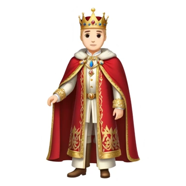 Full body of Francisco I, royal king standing in royal attire with crown and cape sticker