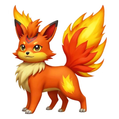  Quilava-Litten-Flareon-Digimon-hybrid full body sticker