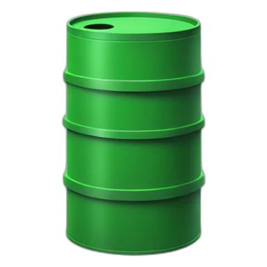 green construction barrel with legs, wearing black crocs sticker
