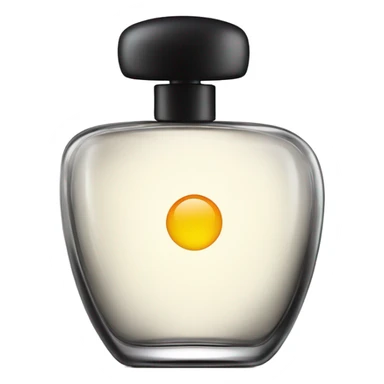 smiling perfume with black cap sticker