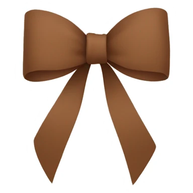brown minimalist bow/ribbon sticker