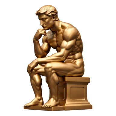 The Thinker statue  sticker
