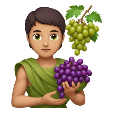 ancient greek with grape sticker
