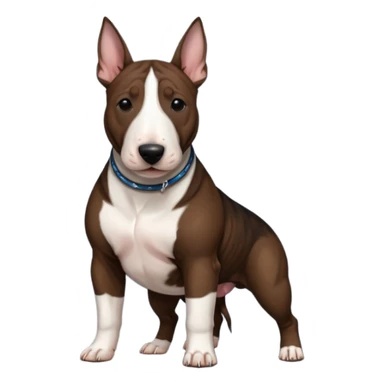 brindle english bull terrier dark brown sticker