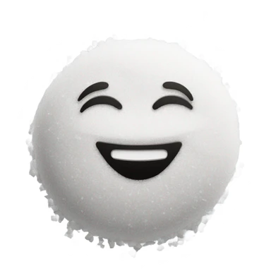 Happy emoji smelling a pile of salt sticker
