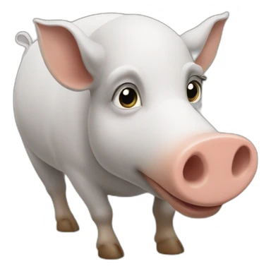 Un arabe sur un cochon sticker
