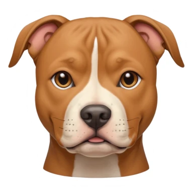 light brown American Staffordshire Terrier facing forwards, head and shoulders sticker