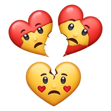 Broke emoji love sticker