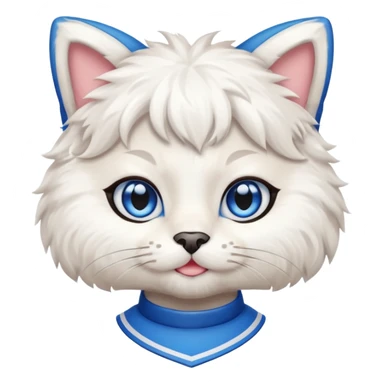 cheerleader cat with pom pom sticker