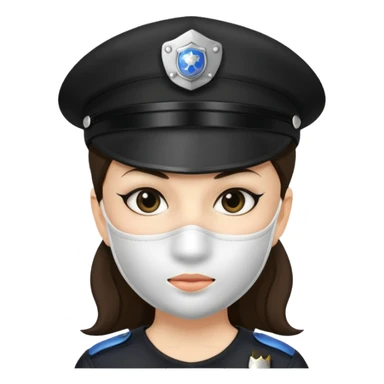 thief with police hat, thief mask, thief black dress. sticker