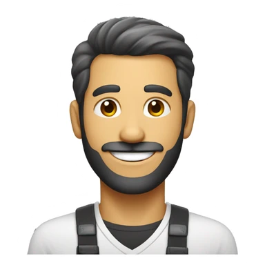 Homem com sorridente sem barba de gravata apontando o dedo sticker