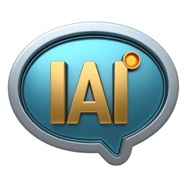  AI letters inside a speech bubble sticker