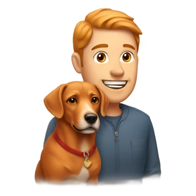  man and fox red labrador  sticker