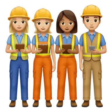 Make a photo of 5 project managers, specificly 3 girls and 2 boys, that are making project for improvment of the vineyard sticker