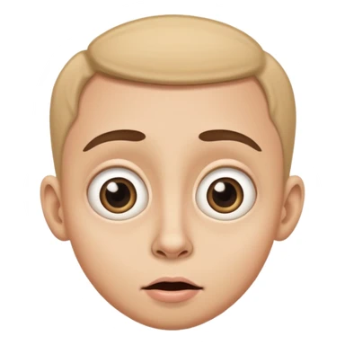 Funny caricature style cartoon, big eyes,  sticker