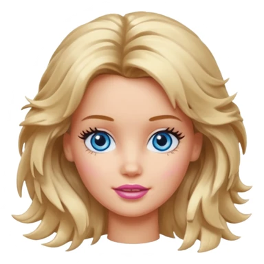 Barbie with messy hair sticker