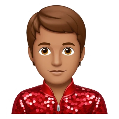 Peter Allen with Brown Hair, Red Sequin Outfit sticker