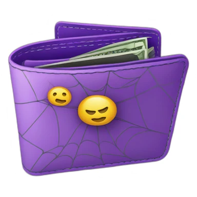 open wallet spiderweb sticker
