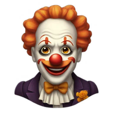 Poisson clown sticker