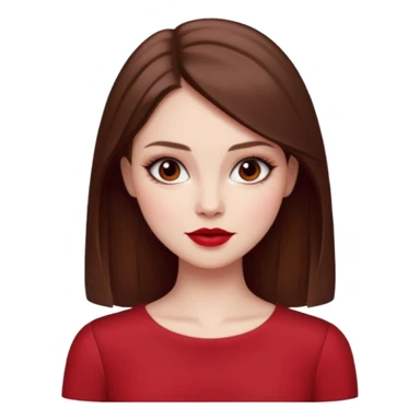 ELENA GILBERT FROM VAMPIRE DIARIES WITH RED TOP AND STRAIGHT HAIR RED LIPSTICK AND BLUSH sticker