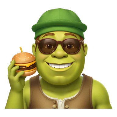 Shrek raising mcdonalds sticker