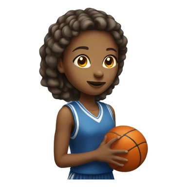 Girl playing basketball  sticker