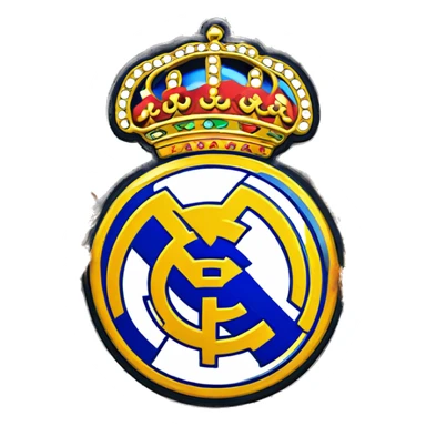 Escudo Real Madrid fuego sticker