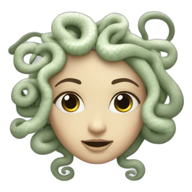 Medusa gorgona white snakes sticker